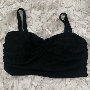 Large all black crop top.